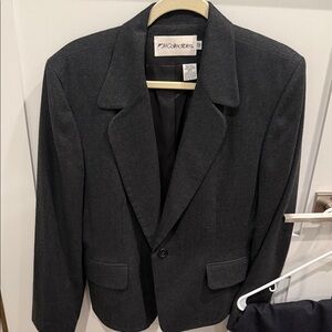 JH Collectibles Charcoal Blazer 100% Wool NWT